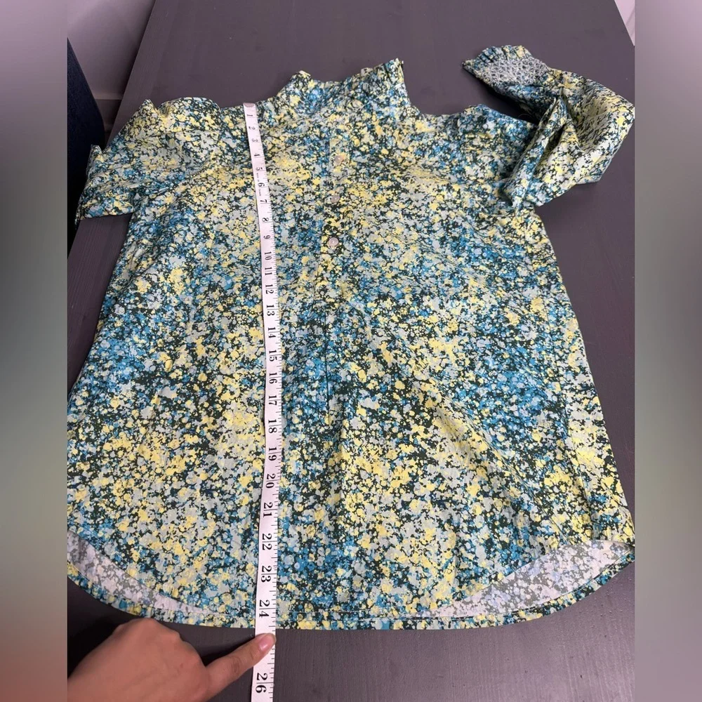 Tuckernuck Splatter Paint Teagan Popover Shirt Blouse